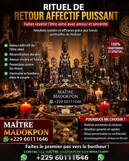 Grand Maître spirituel Madokpon,Grand maitre marabout compétent,Médium marabout sérieux,Marabout sérieux compétent